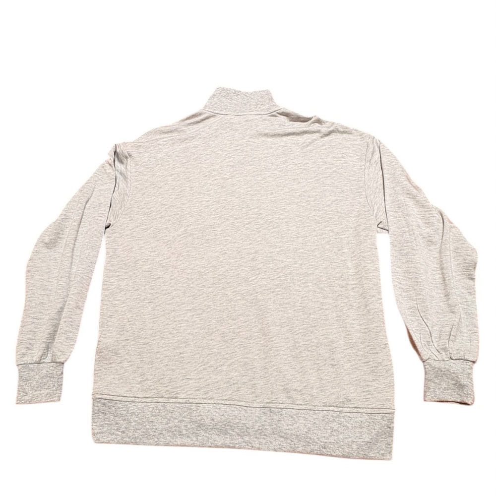 Three Dots Gray Half Zip Pullover Sweatshirt Mock… - image 2